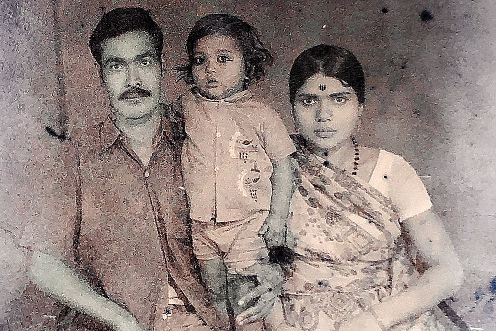 Courtesy: Jey Sushil : Fading Times: A photo of Jey Sushil’s mother and father with his eldest brother 