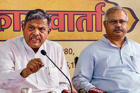 RSS Dattatreya Hosabale addresses press in Nagpur