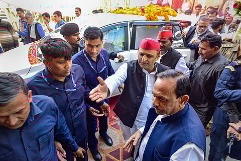 Akhilesh Yadav in Prayagraj