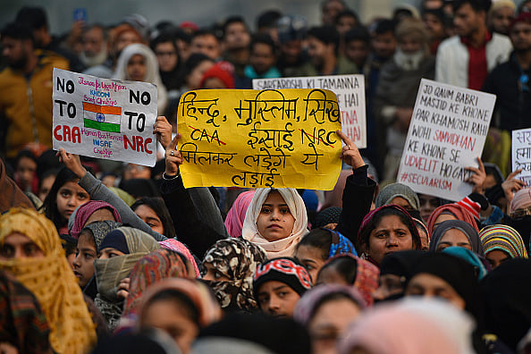 Getty Images : Women protest against the Citizenship Amendment Act (CAA) and the proposed National Register of Citizens (NRC).