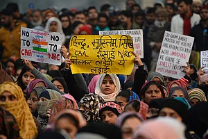 Getty Images : Women protest against the Citizenship Amendment Act (CAA) and the proposed National Register of Citizens (NRC).