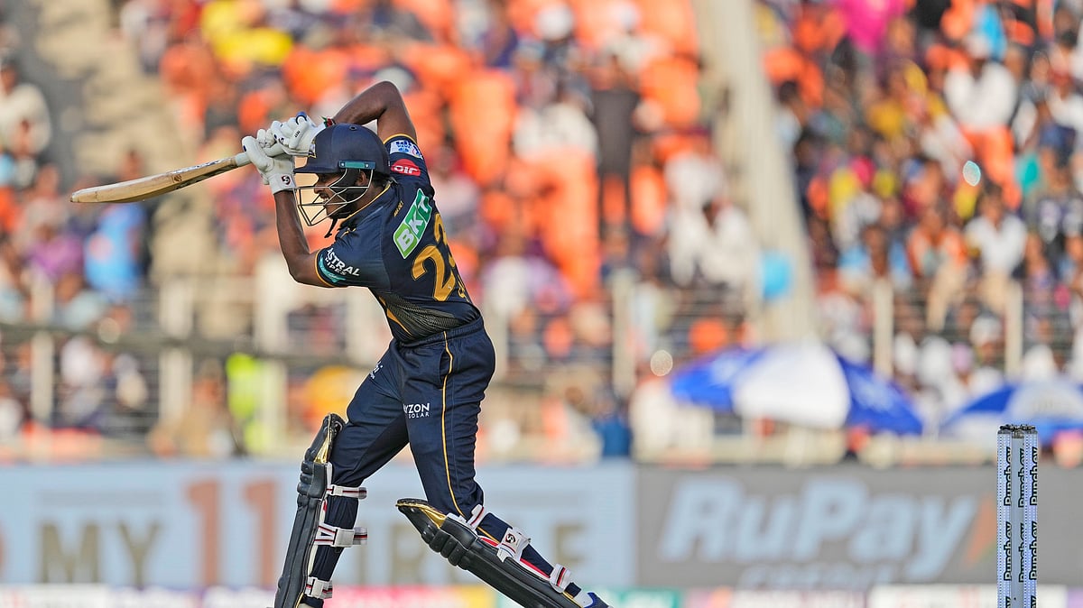 AP Photo /Ajit Solanki : Sunrisers Hyderabad's Sai Sudharsan bats during the Indian Premier League 2024 match between Gujarat Titans and Sunrisers Hyderabad in Ahmedabad.