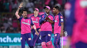 AP Photo/Pankaj Nangia : Sandeep Sharma played a crucial role in Rajasthan Royals' win against LSG with superb bowling in the death overs.