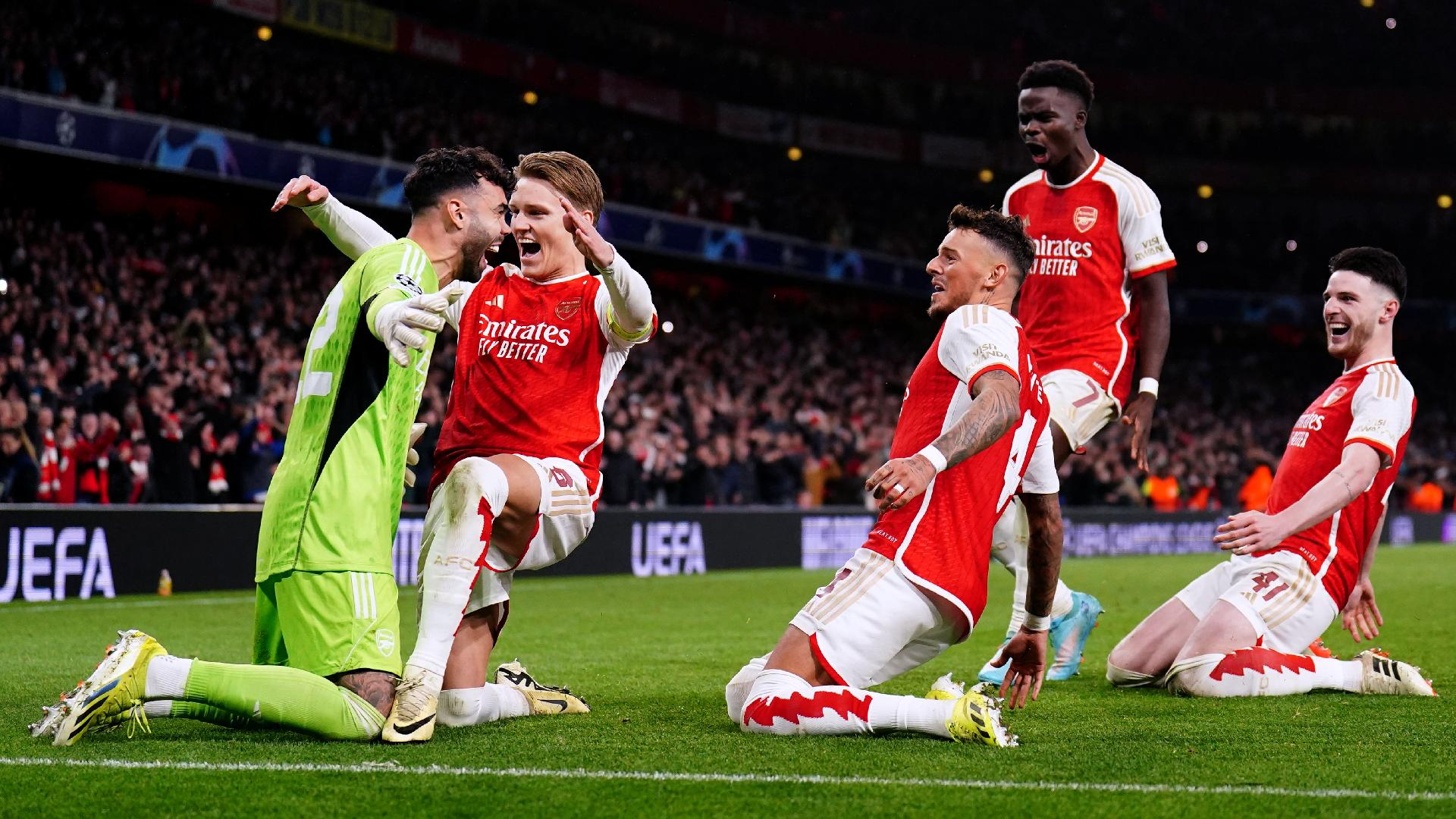 David Raya, left, helped Arsenal reach the last eight. - Zac Goodwin/PA