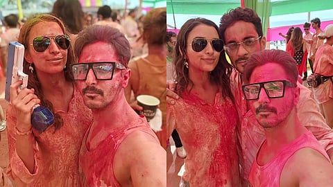 Triptii Dimri with Sam Merchant at Holi 2024 bash