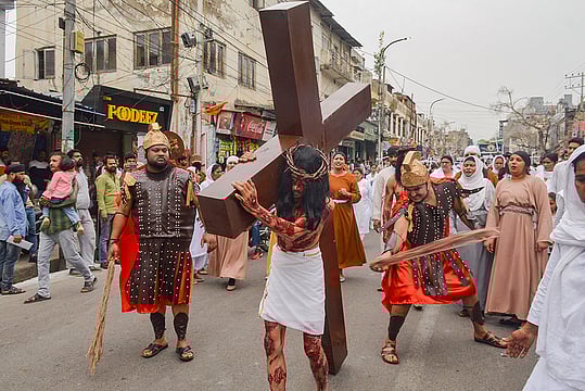 Christians Across Globe Attend Mock Crucifixions To Mark Good Friday | In Pics