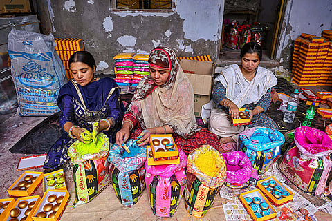 Preparations for Holi