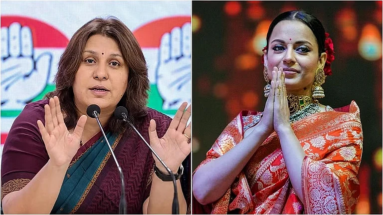 Congress leader Supriya Shrinate (Left) and BJP candidate Kangana Ranaut (Right) | - PTI