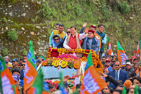 Pushkar Singh Dhami in Uttarkashi