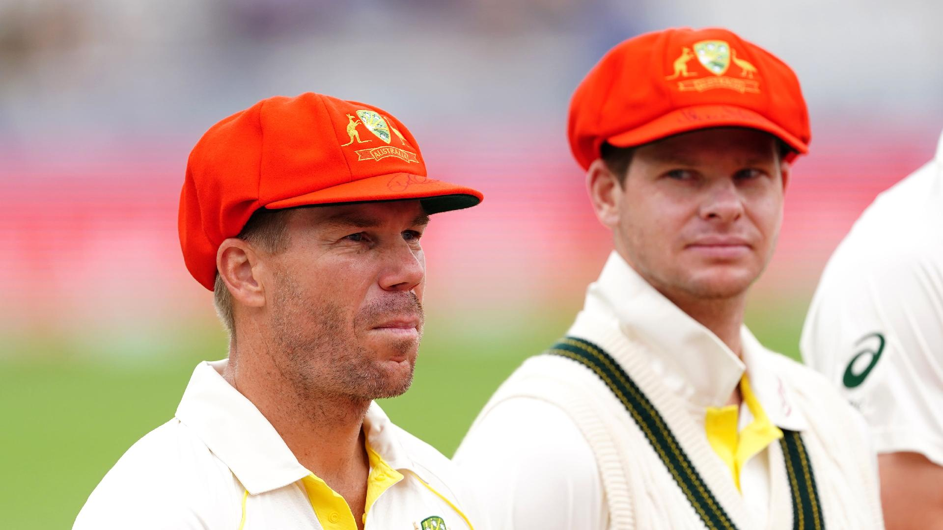 Mike Egerton/PA : Australia’s David Warner, left, and Steve Smith were banned for 12 months.