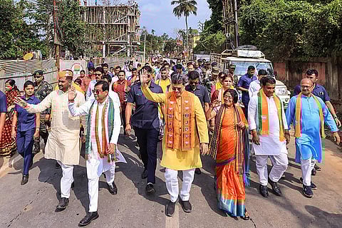 CM Manik Saha campaigns in West Tripura