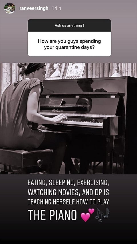 Ranveer Singh's Instagram Story