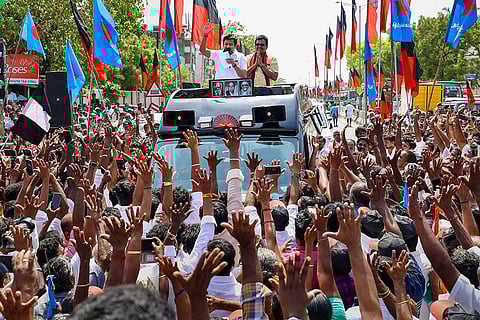 DMK campaign for LS polls in Theni