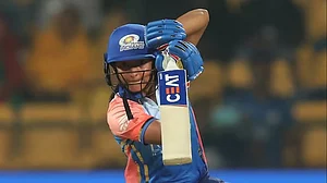 wplt20.com : MI-W's Harmanpreet Kaur in action during WPL 2024.