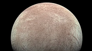 AP : Jupiter's moon 'Europa' captured by Juno spacecraft.