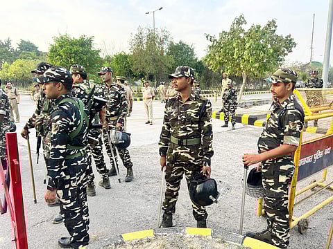 Security was beefed up at the Banda Medical College after the death of Mukhtar Ansari was announced.