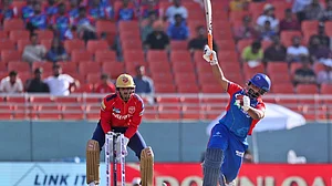 (AP Photo/Pankaj Nangia)
: Delhi Capitals' captain Rishabh Pant plays a shot during the Indian Premier League cricket tournament match between Delhi Capitals and Punjab Kings in Mullanpur, Punjab, India, Saturday, March 23, 2024.