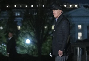 AP : President Joe Biden arrives at the White House from a campaign trip to Michigan.
