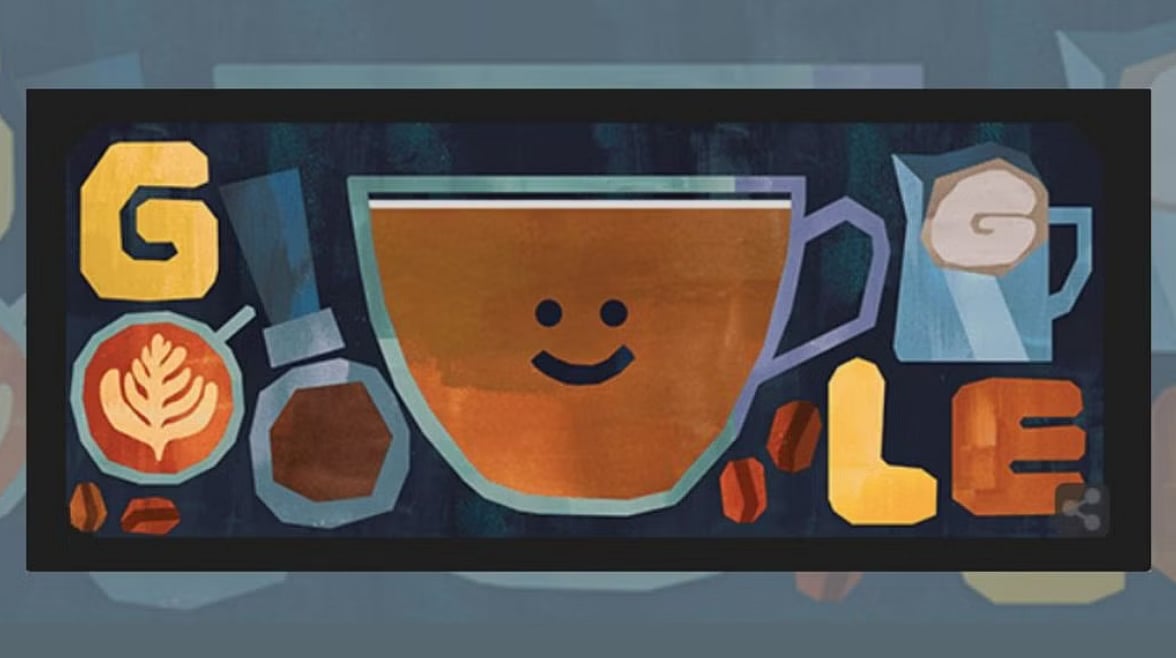 Flat White Google Doodle - Google