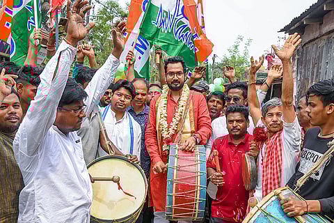 Mukut Mani Adhikari campaigns