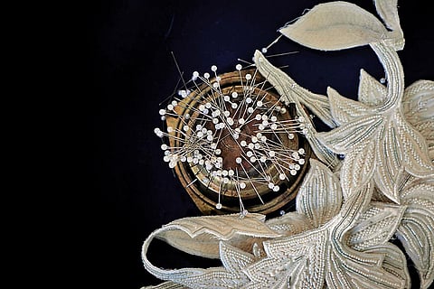 Embroidery done at designer Samant Chauhan’s workshop