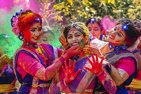 Holi celebrations in Nadia