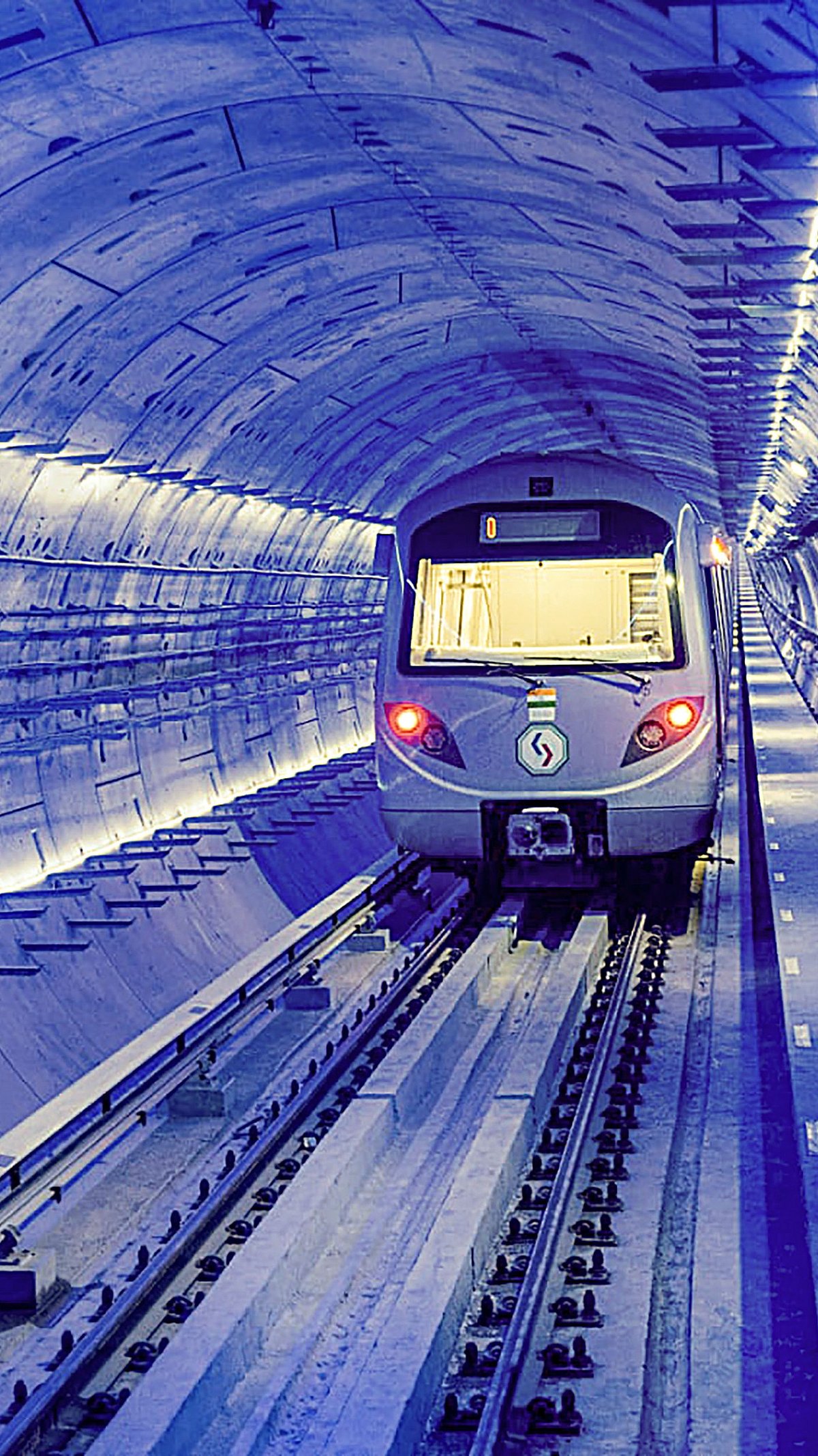 PTI : Kolkata Metro's new Esplanade-Howrah Maidan section passes below the mighty Hooghly river