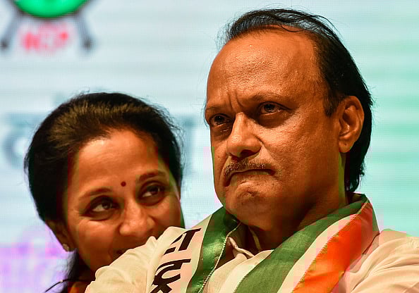 Getty Images : Ajit Pawar meets NCP leaders to take stock of the Lok Sabha election results 