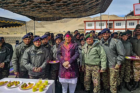 Rajnath Singh in Leh