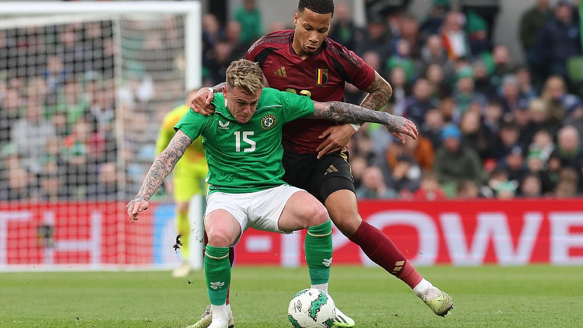 (Lorraine O’Sullivan/PA)
 : Republic of Ireland’s Sammie Szmodics, left, is hoping for more caps after finally making his international debut 