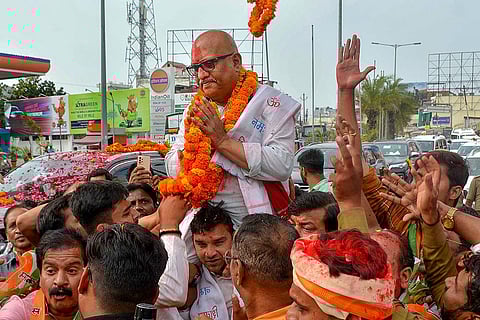 Ajay Rai welcomed in Varanasi