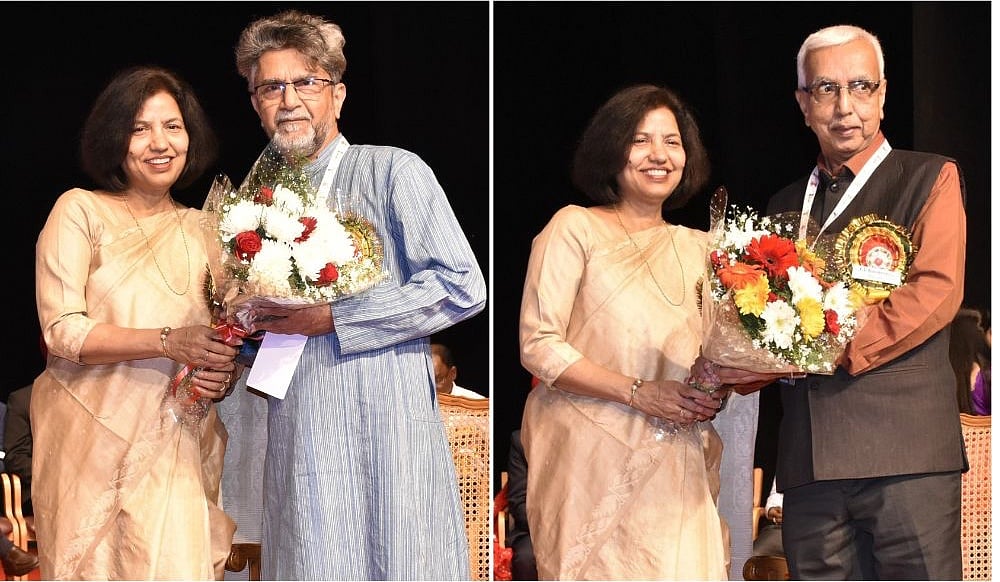 X/Sahitya Akademi : Sahitya Akademi Award winners: Lakshmisha Tolpadi (L), E.V. Ramakrishnan (R)