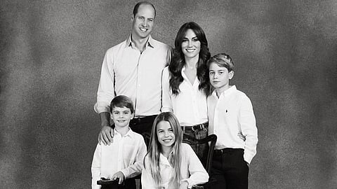 Kate Middleton and Prince William with their kids