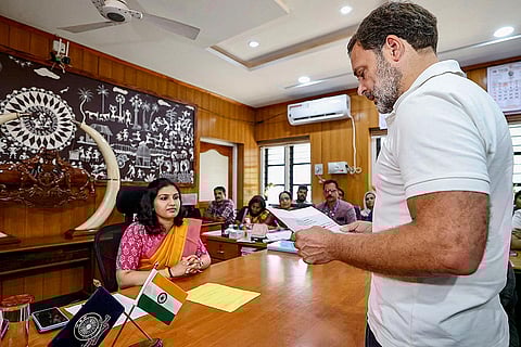 Rahul Gandhi files nomination for LS polls