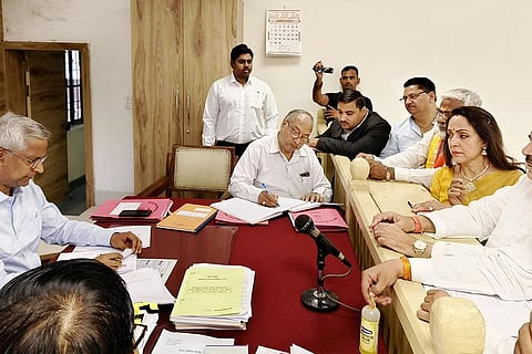 Hema Malini files nomination for LS polls