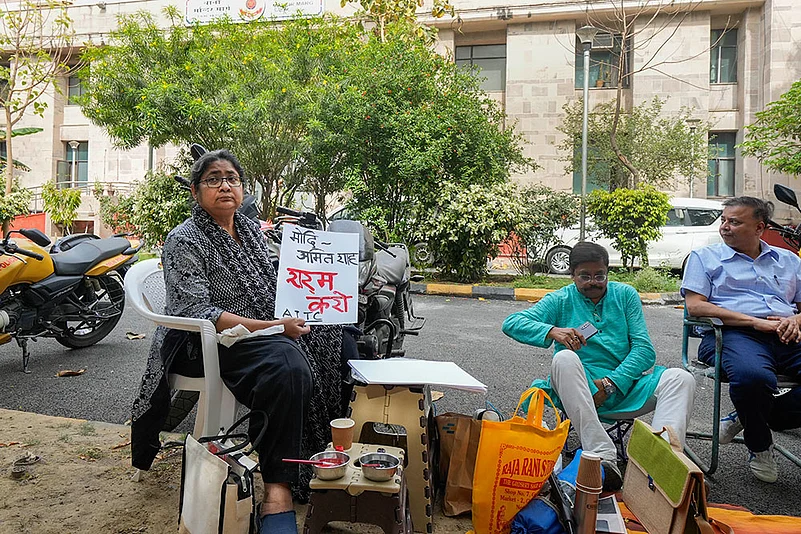 TMC protest after ECI meeting