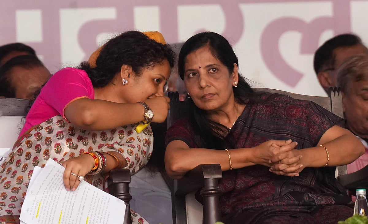 Jailed Delhi CM Arvind Kejriwal's wife Sunita Kejriwal, jailed former Jharkhand CM Hemant Soren's wife Kalpana Soren - PTI