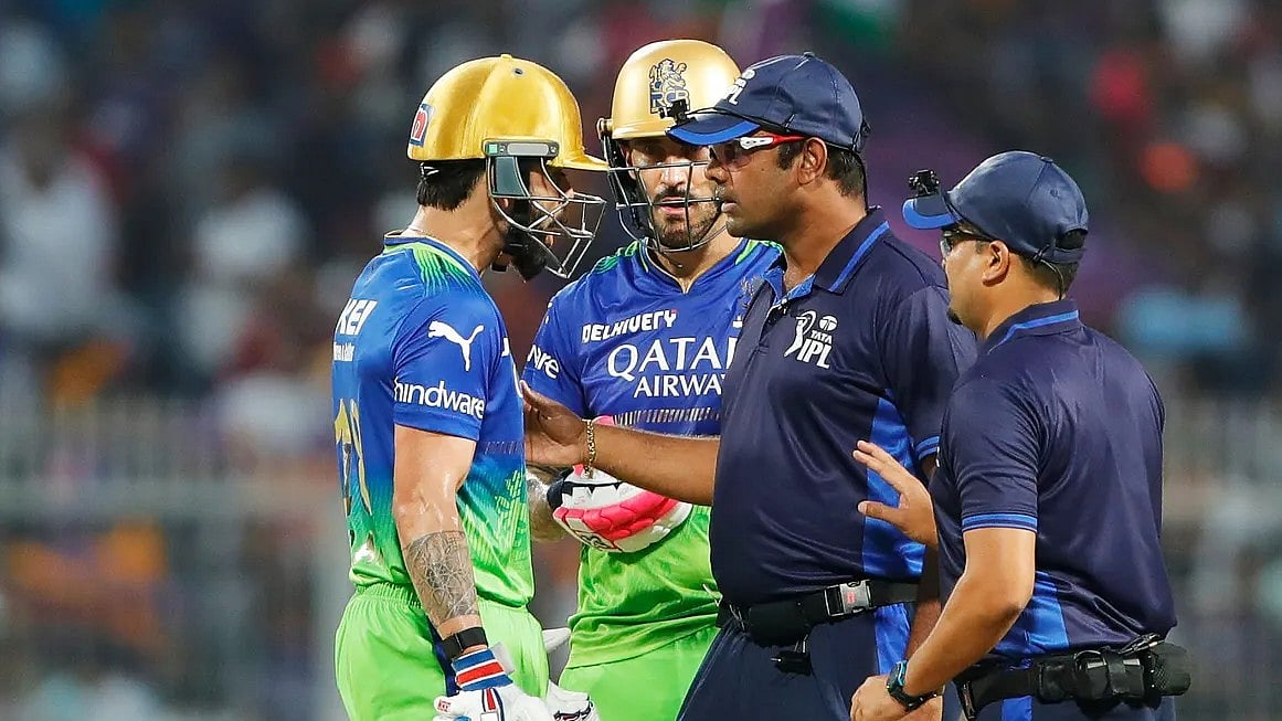 Virat Kohli was involved in a heated debate with the on-field umpire in RCB's match against KKR. - IPL/BCCI