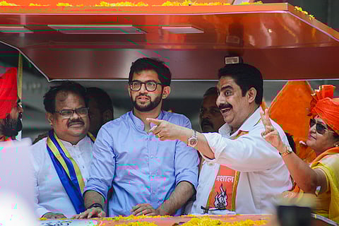 Aaditya Thackeray with Shiv Sena candidtes