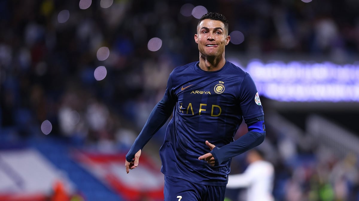 X/Al Nassr FC : Cristiano Ronaldo in action during Al Nassr's Saudi Pro League 2023-24 match against Abha on Wednesday (April 3, 2024).