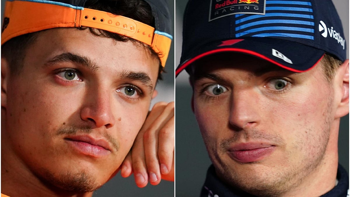 PA : Lando Norris and Max Verstappen.