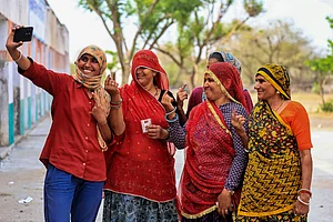 - : Voting during LS polls Phase 2 in Rajasthan