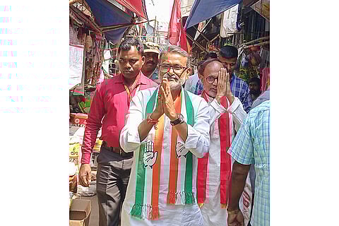 INDIA bloc candidates campaign in Agartala