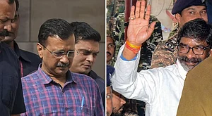 PTI : Delhi Chief Minister Arvind Kejriwal and former Jharkhand Chief Minister Hemant Soren |