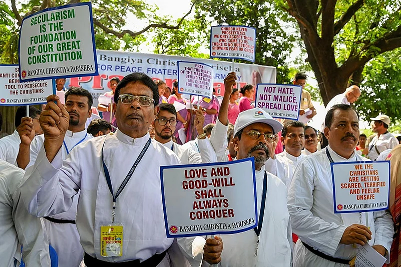 Bangiya Christiya Pariseba protest