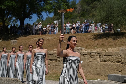Greece Olympics Paris Flame Lighting