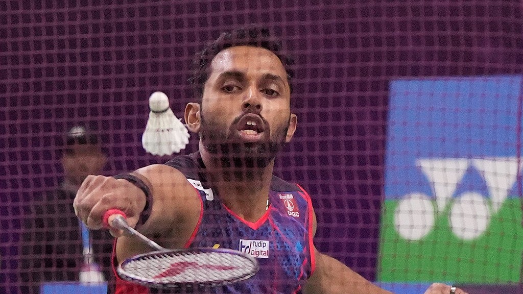 File/AP : HS Prannoy won his match against Harry Huang to give India a 1-0 lead over England in their Thomas Cup group-stage tie in Chengdu, China.