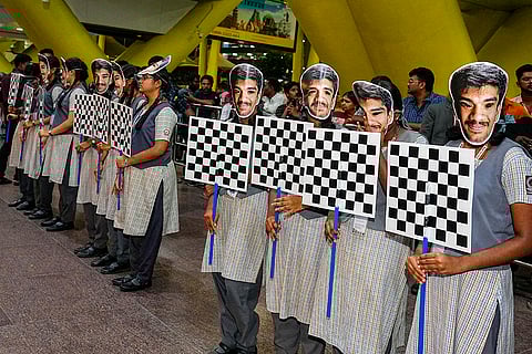 Grandmaster Gukesh at Chennai Airport