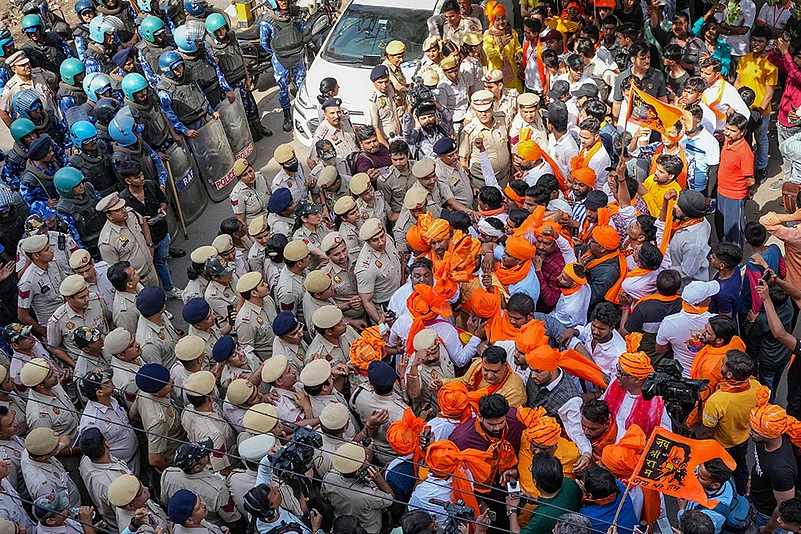 Hanuman Jayanti procession at Delhis Jahangirpuri