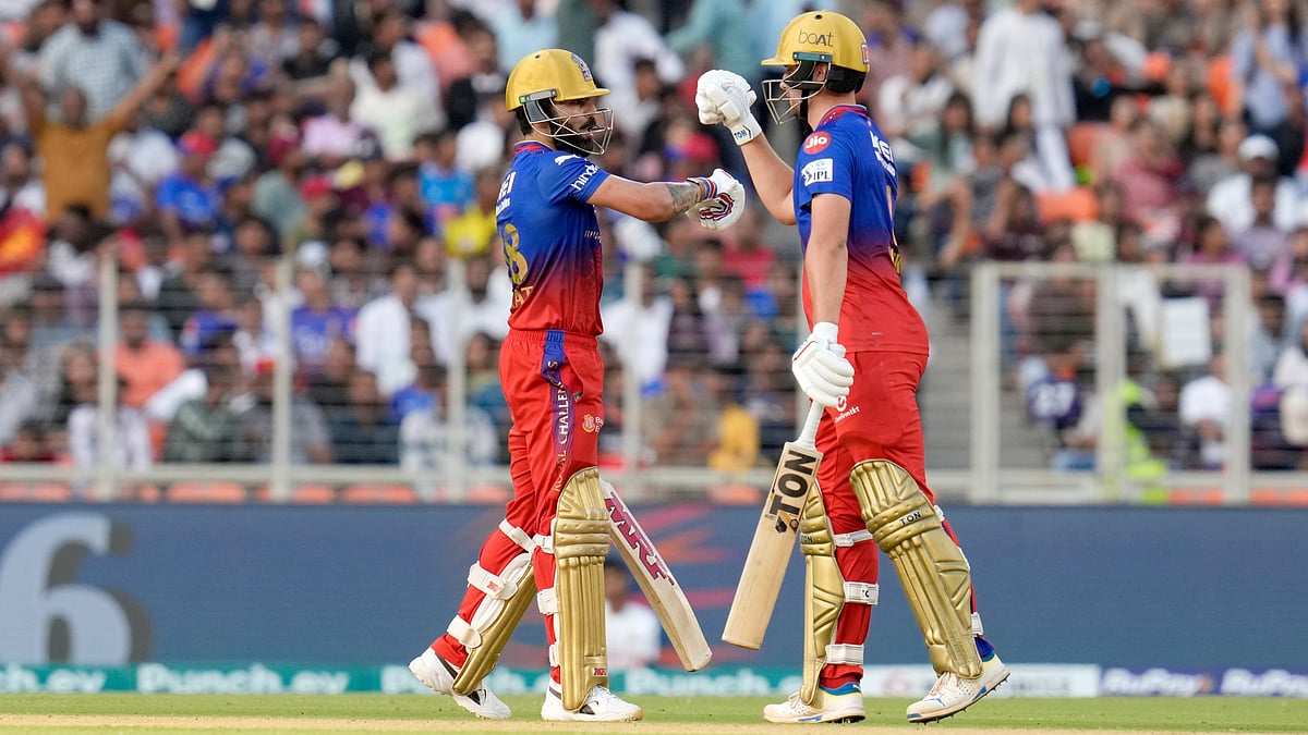 Photo: X/@IPL : Virat Kohli with Will Jacks during their partnership on Sunday